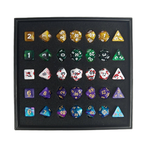 Hymgho Dice - Dungeoneer's Dice Bundle - 5 full sets of Polymer Dice